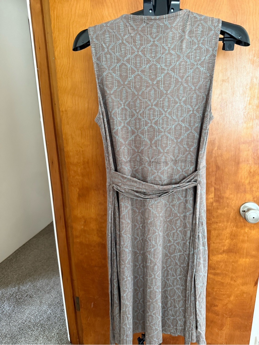 Toad&Co Brown Sleeveless Faux-Wrap Midi Dress - Picture 3 of 5